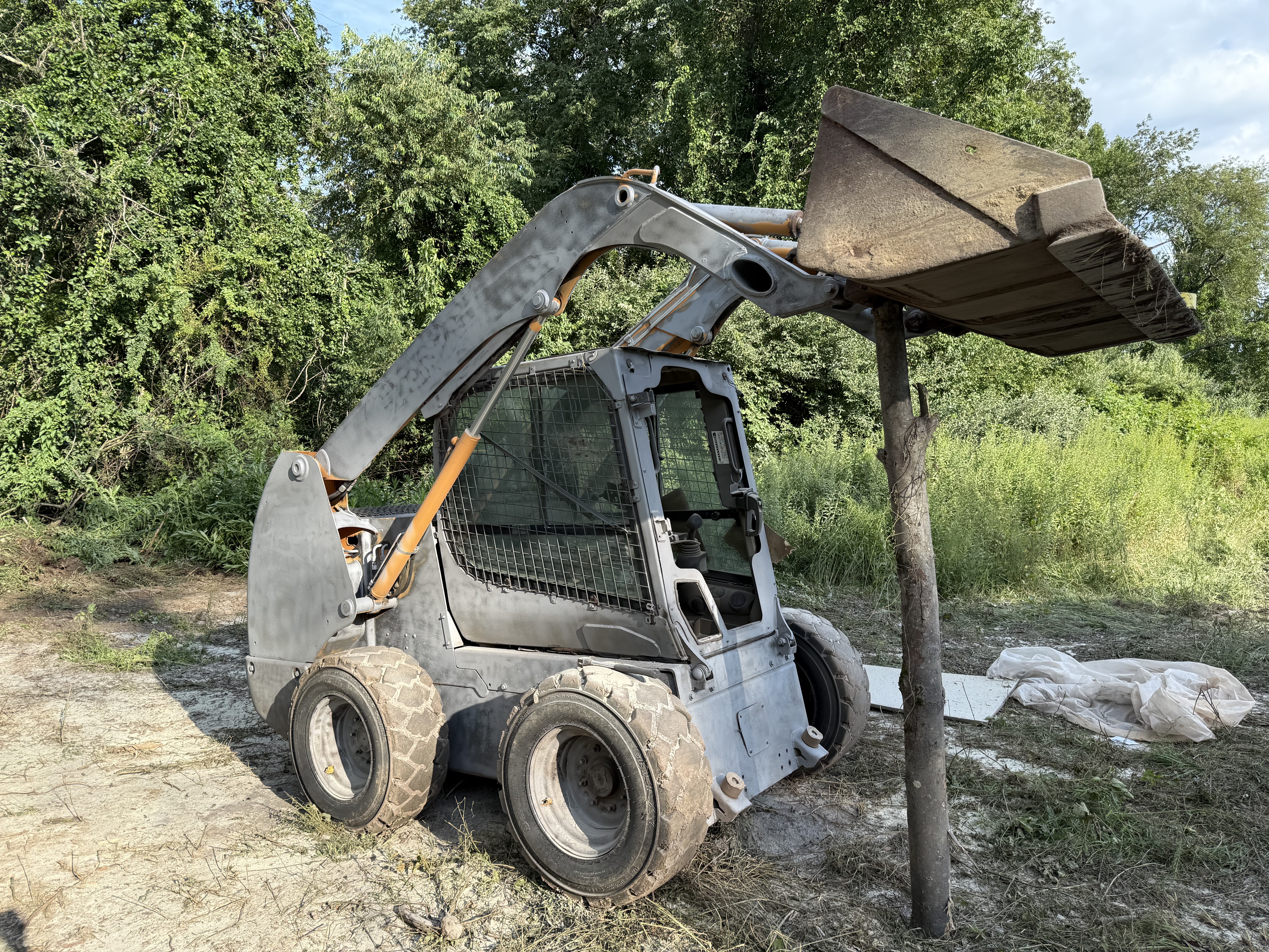 Case Skid Steer after blasting