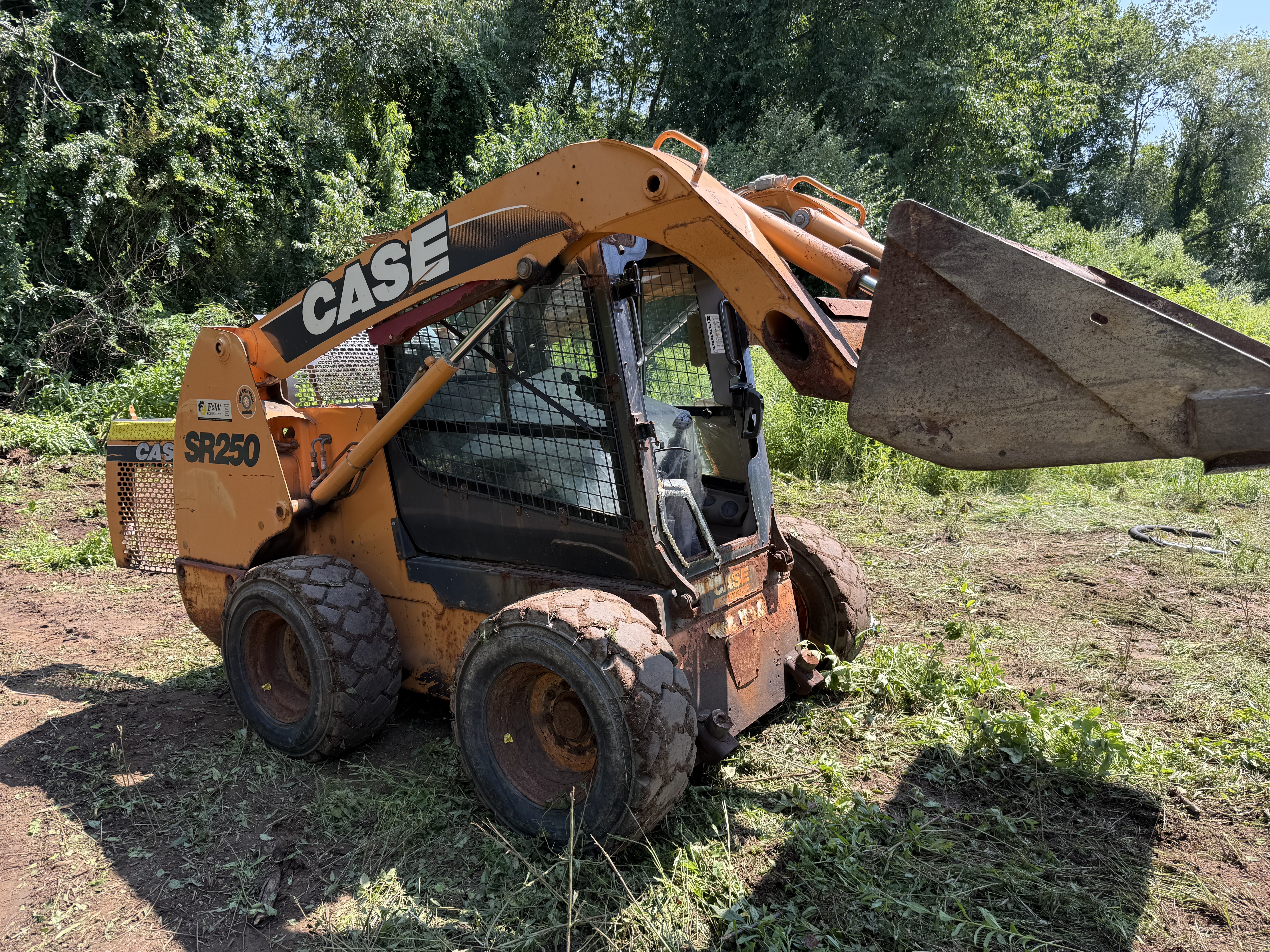 Case Skid Steer before blasting
