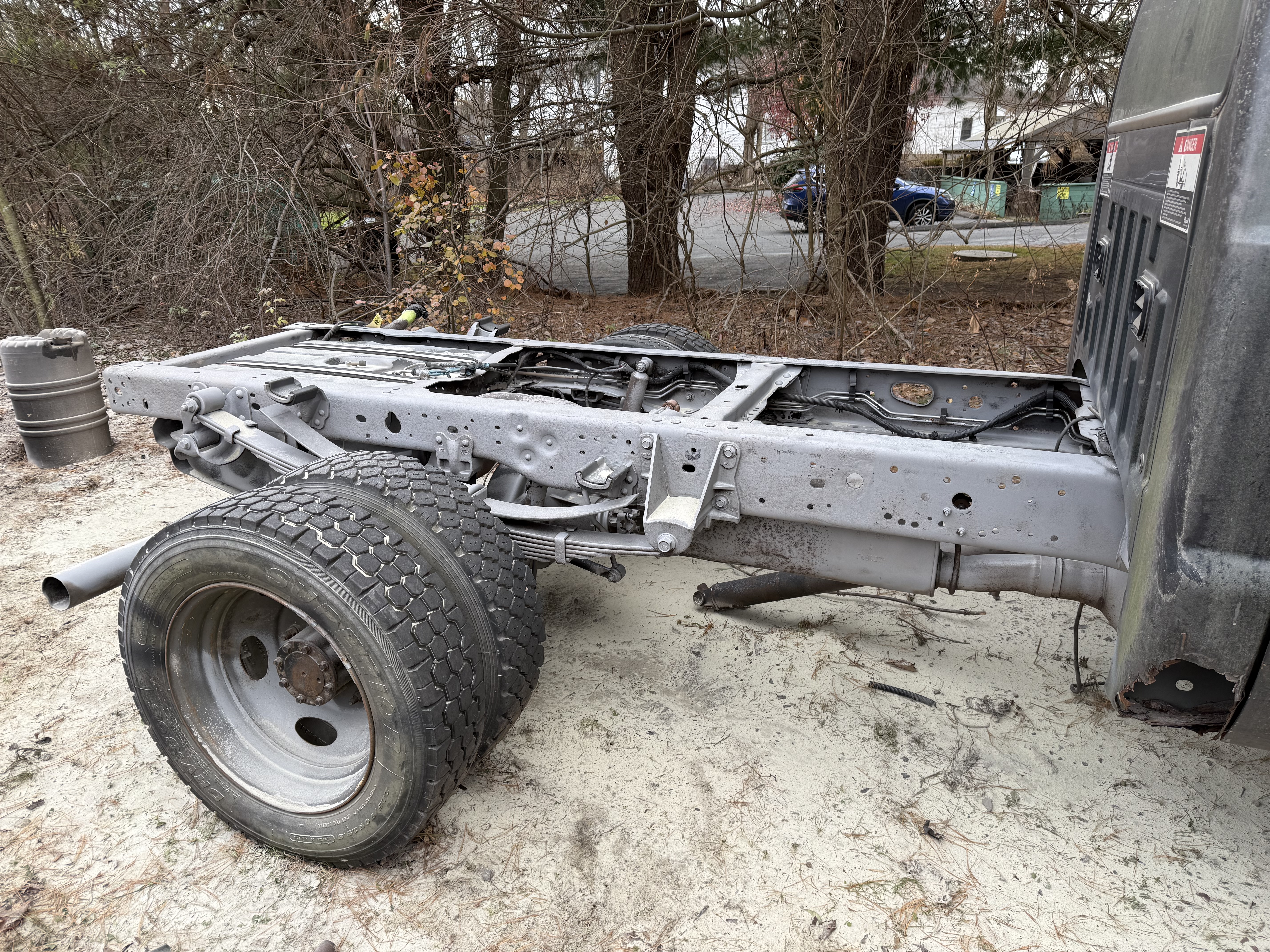 2004 F-550 rear frame after blasting